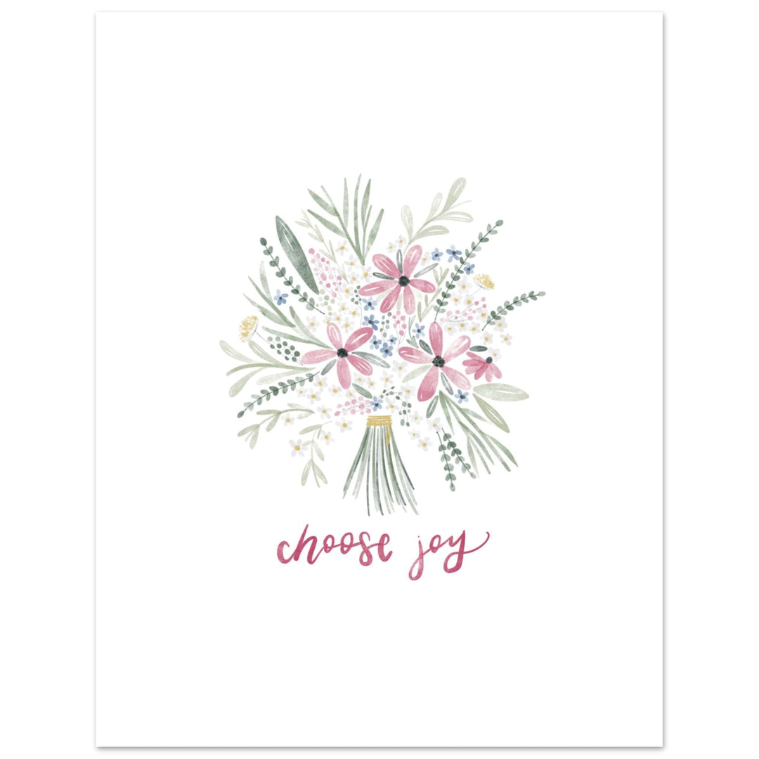 ellyandgrace Print Material 27x35 cm / 11x14″ Choose Joy Floral Matte Paper Poster