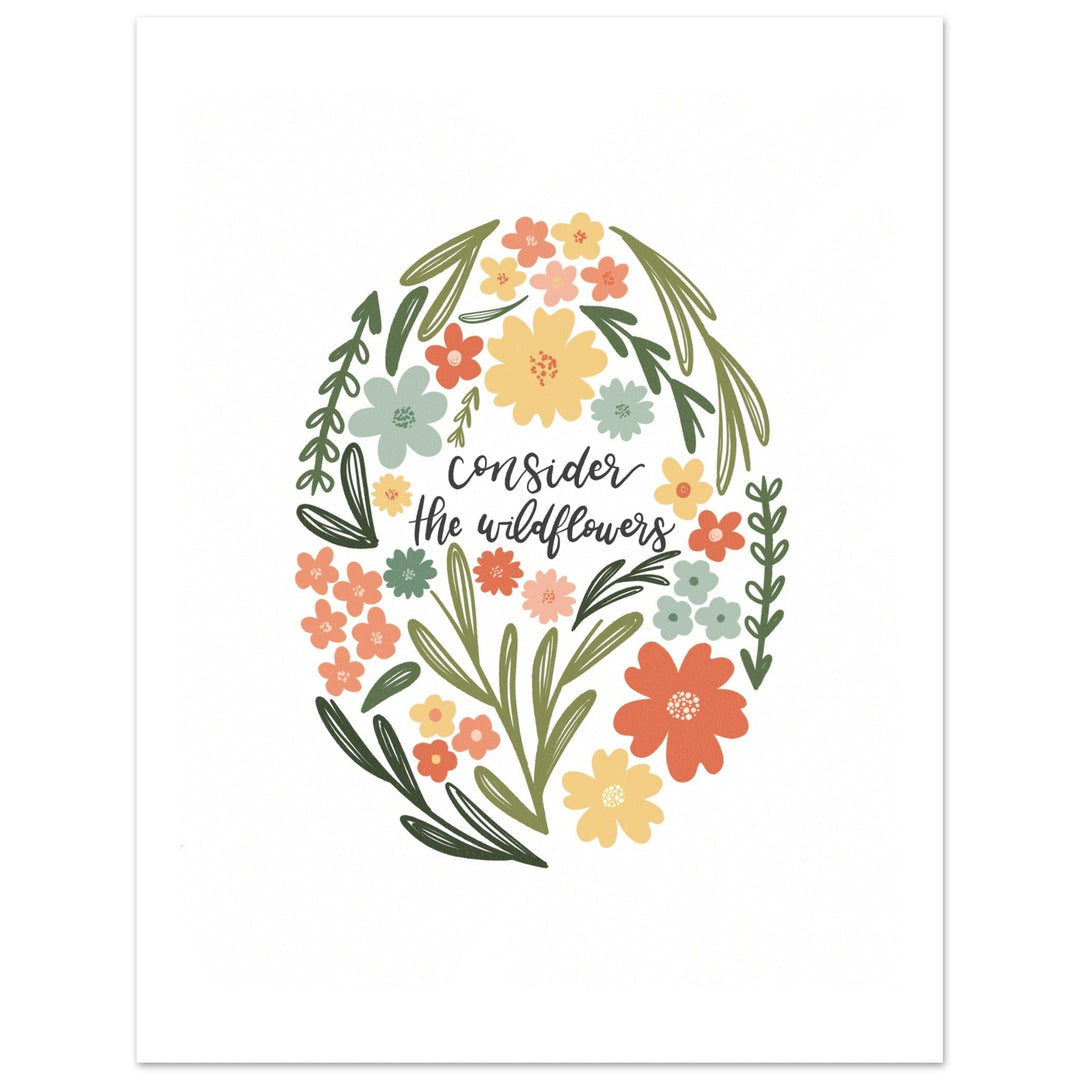 ellyandgrace Print Material 27x35 cm / 11x14″ Consider the Wildflowers Oval Matte Paper Poster