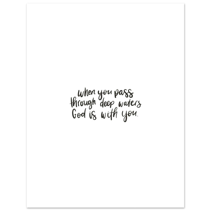 ellyandgrace Print Material 27x35 cm / 11x14″ God Is With You You Matte Paper Poster