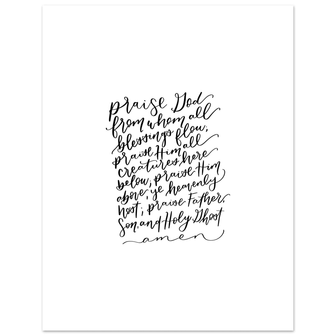 ellyandgrace Print Material 27x35 cm / 11x14″ The Doxology Matte Paper Poster