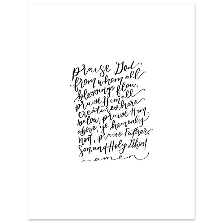 ellyandgrace Print Material 27x35 cm / 11x14″ The Doxology Matte Paper Poster