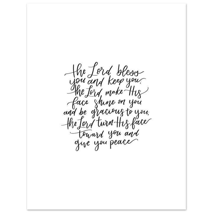 ellyandgrace Print Material 27x35 cm / 11x14″ The Lord Bless You Matte Paper Poster