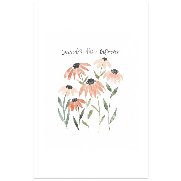 ellyandgrace Print Material 28x43  cm / XL (11x17″) Consider the Wildflowers Watercolor Matte Paper Poster