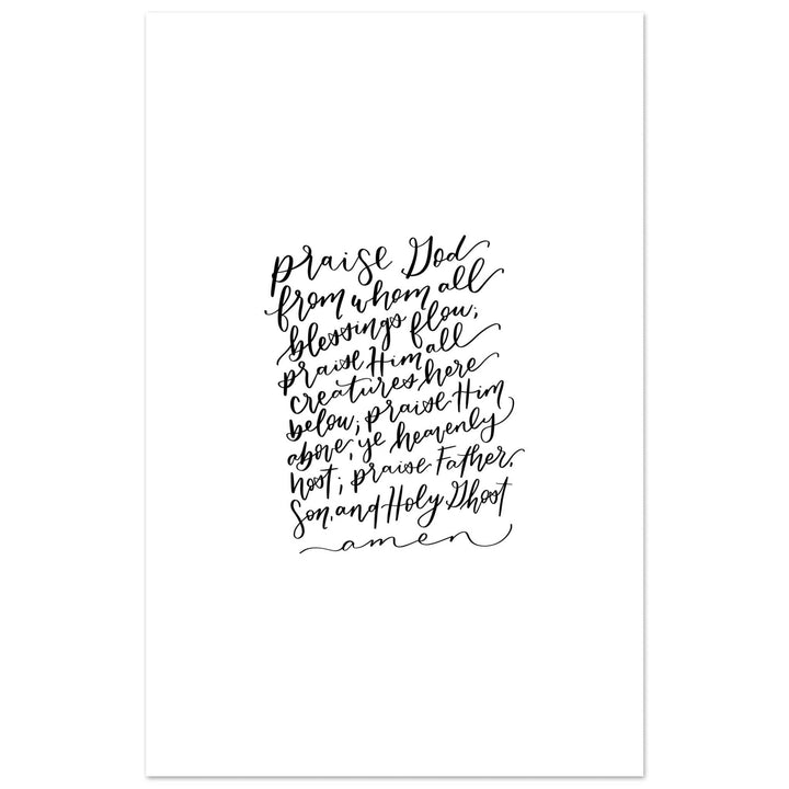 ellyandgrace Print Material 28x43  cm / XL (11x17″) The Doxology Matte Paper Poster