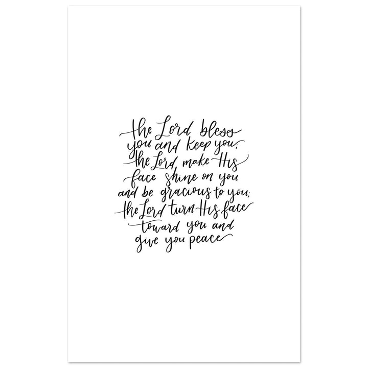 ellyandgrace Print Material 28x43  cm / XL (11x17″) The Lord Bless You Matte Paper Poster