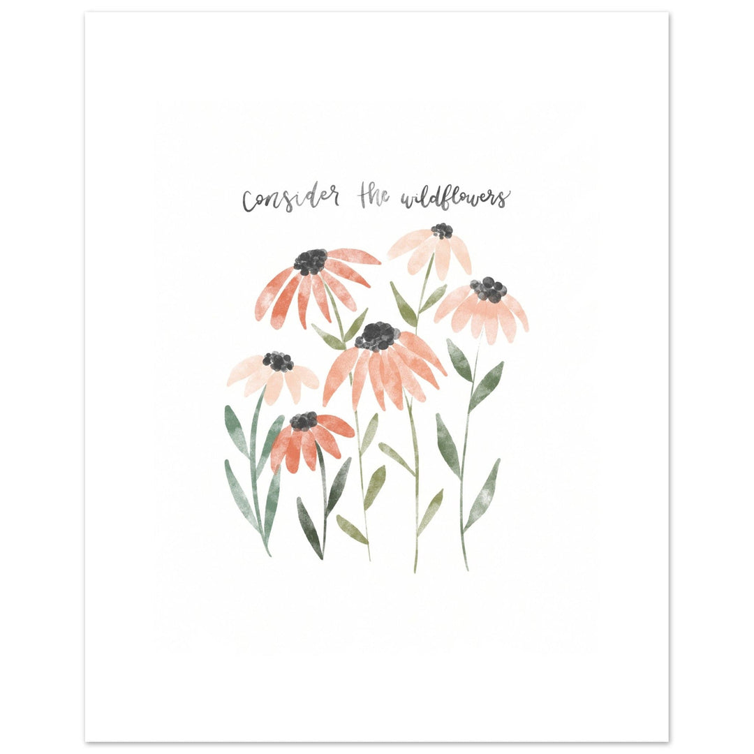 ellyandgrace Print Material 40x50 cm / 16x20″ Consider the Wildflowers Watercolor Matte Paper Poster