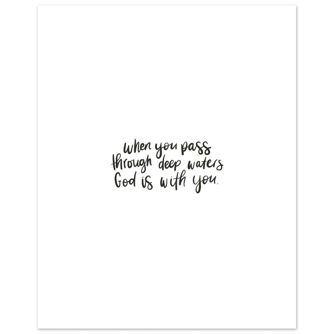 ellyandgrace Print Material 40x50 cm / 16x20″ God Is With You You Matte Paper Poster