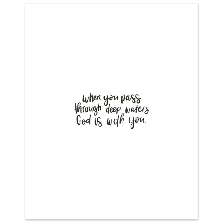 ellyandgrace Print Material 40x50 cm / 16x20″ God Is With You You Matte Paper Poster