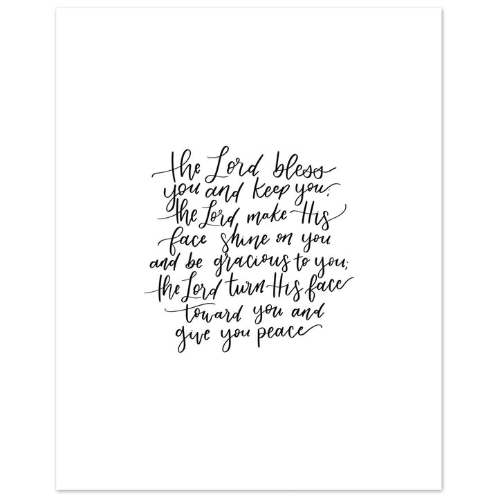 ellyandgrace Print Material 40x50 cm / 16x20″ The Lord Bless You Matte Paper Poster