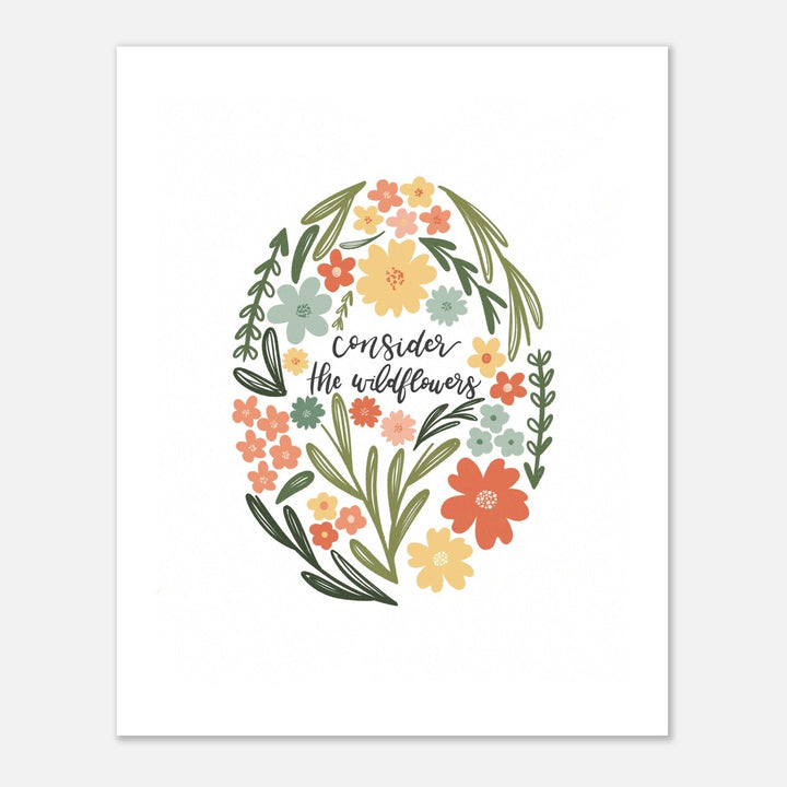 ellyandgrace Print Material Consider the Wildflowers Oval Matte Paper Poster