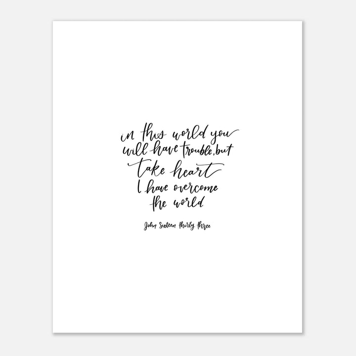 ellyandgrace Print Material John 16:33 Matte Paper Poster