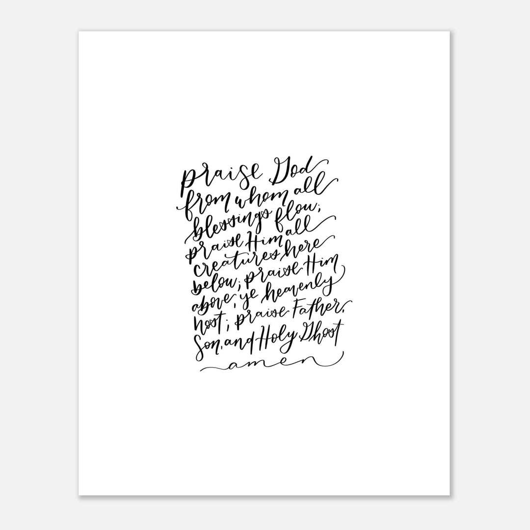 ellyandgrace Print Material The Doxology Matte Paper Poster