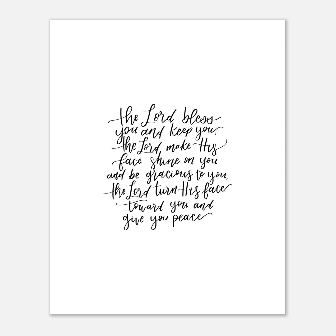 ellyandgrace Print Material The Lord Bless You Matte Paper Poster