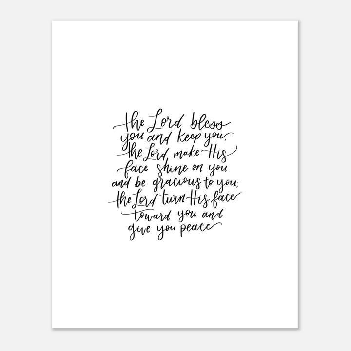 ellyandgrace Print Material The Lord Bless You Matte Paper Poster