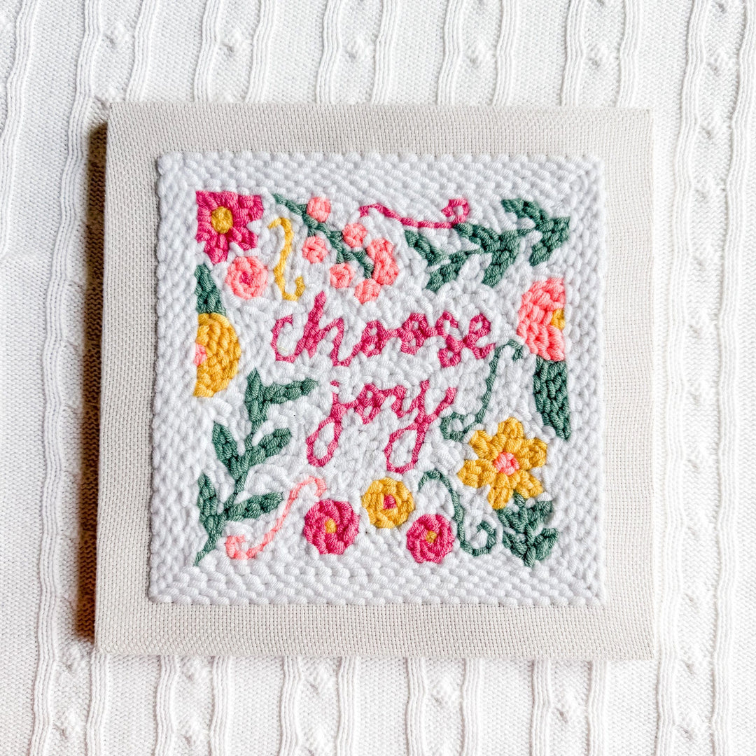 ellyandgrace Punch Needling Kit Choose Joy Punch Needling Kit