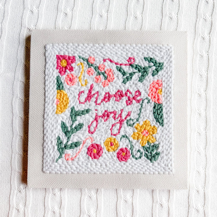 ellyandgrace Punch Needling Kit Choose Joy Punch Needling Kit