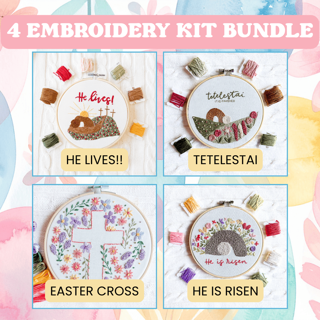 ellyandgrace SET OF 4- EASTER EMBROIDERY BUNDLE