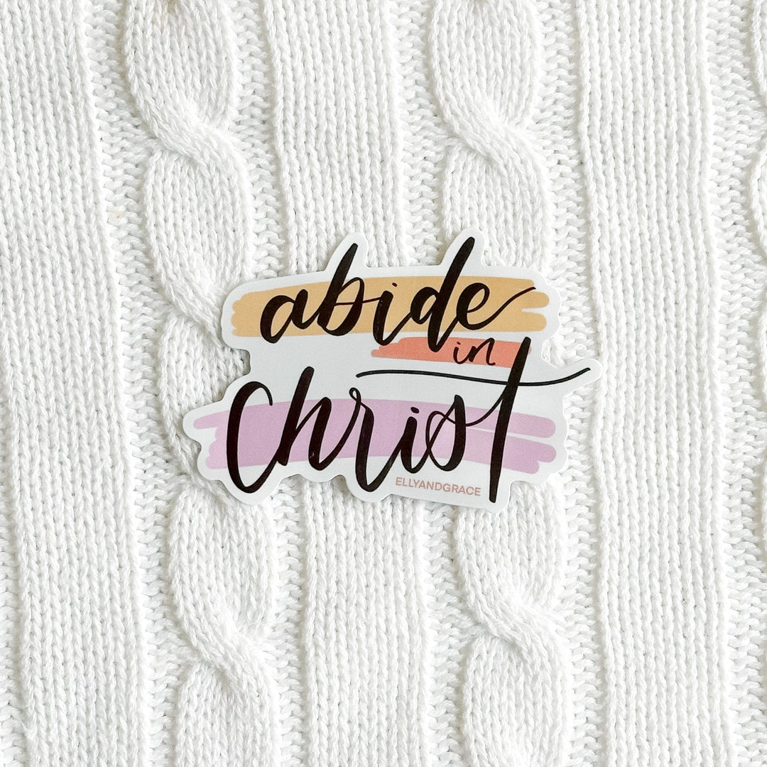 ellyandgrace Single Sticker Abide In Christ Sticker