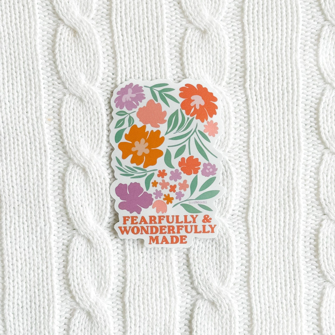 ellyandgrace Single Sticker Fearfully And Wonderfully Made Sticker