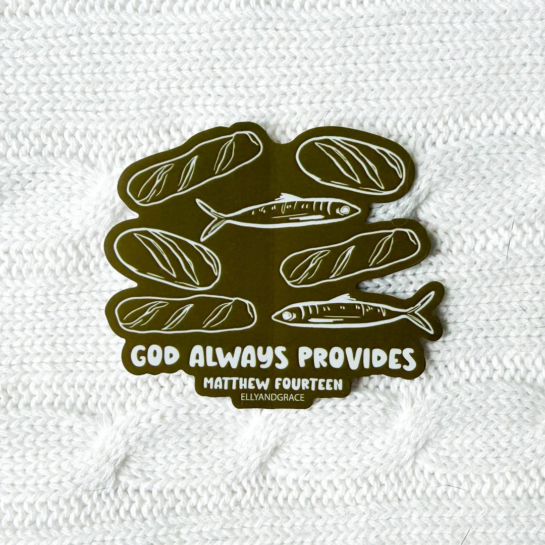 ellyandgrace Single Sticker God Always Provides Sticker