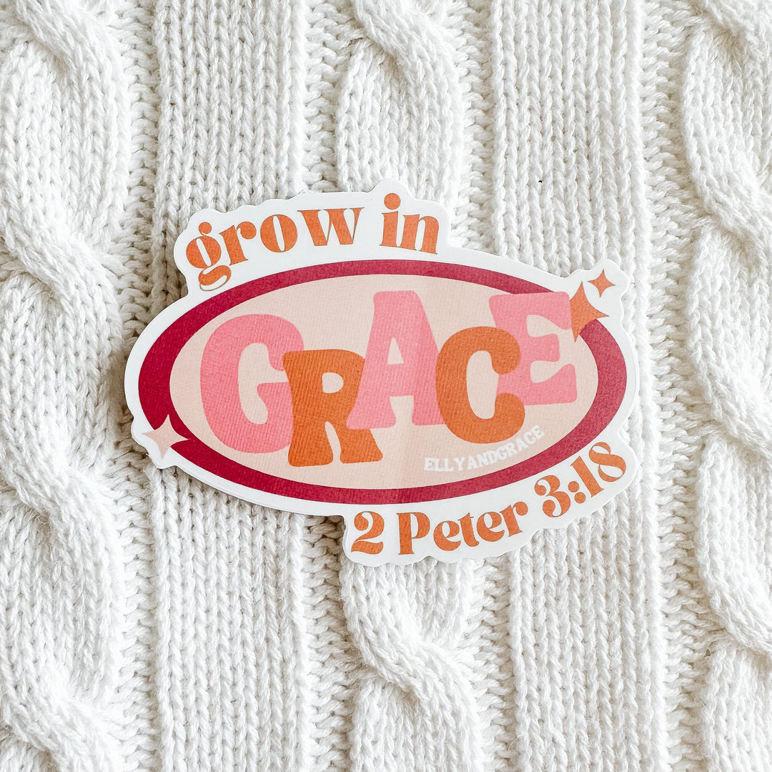ellyandgrace Single Sticker Grow in Grace Sticker