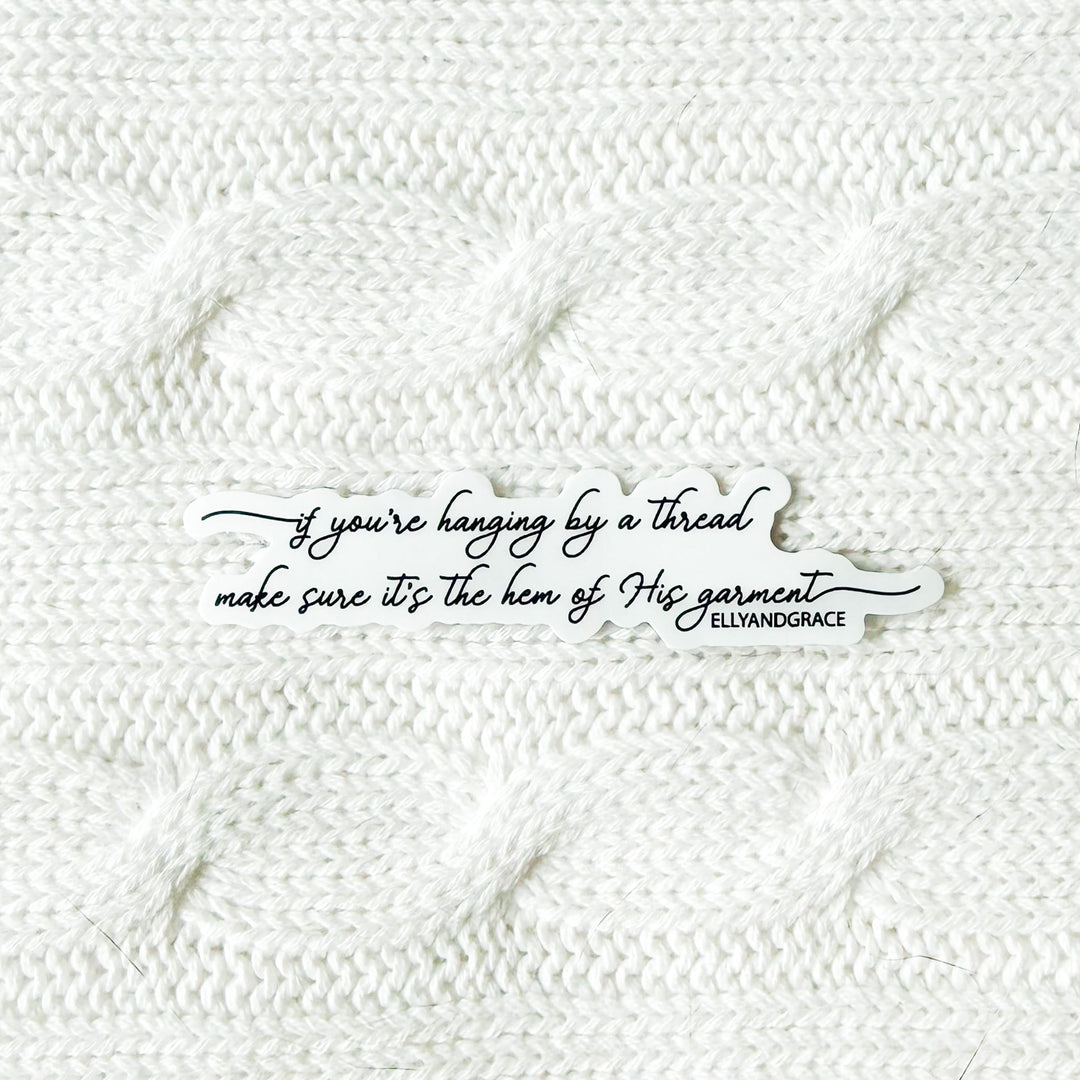 ellyandgrace Single Sticker Hanging By A Thread Sticker