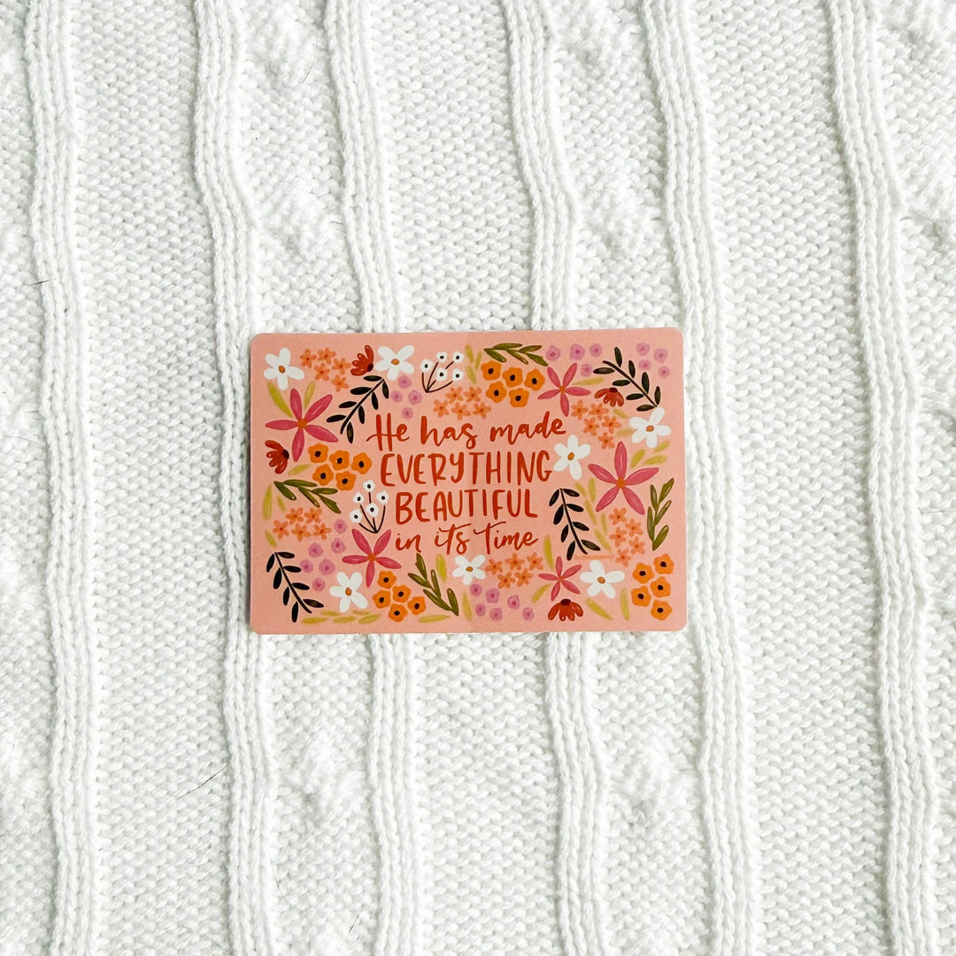 ellyandgrace Single Sticker He Has Made Everything Beautiful In Its Time Sticker