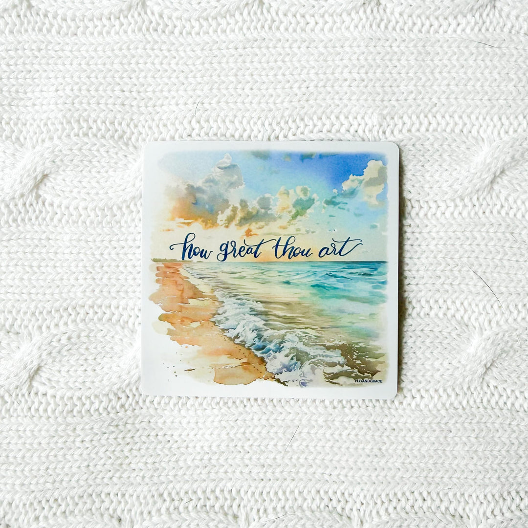 ellyandgrace Single Sticker How Great Thou Art Sticker