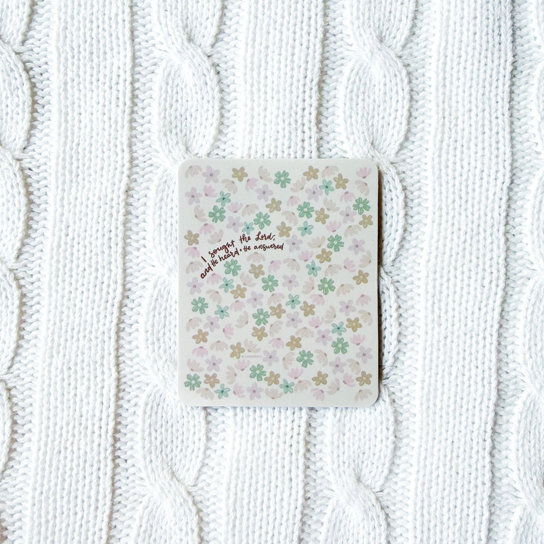 ellyandgrace Single Sticker I Sought the Lord Sticker