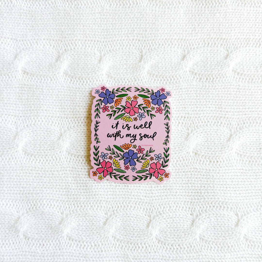 ellyandgrace Single Sticker It Is Well With My Soul Sticker