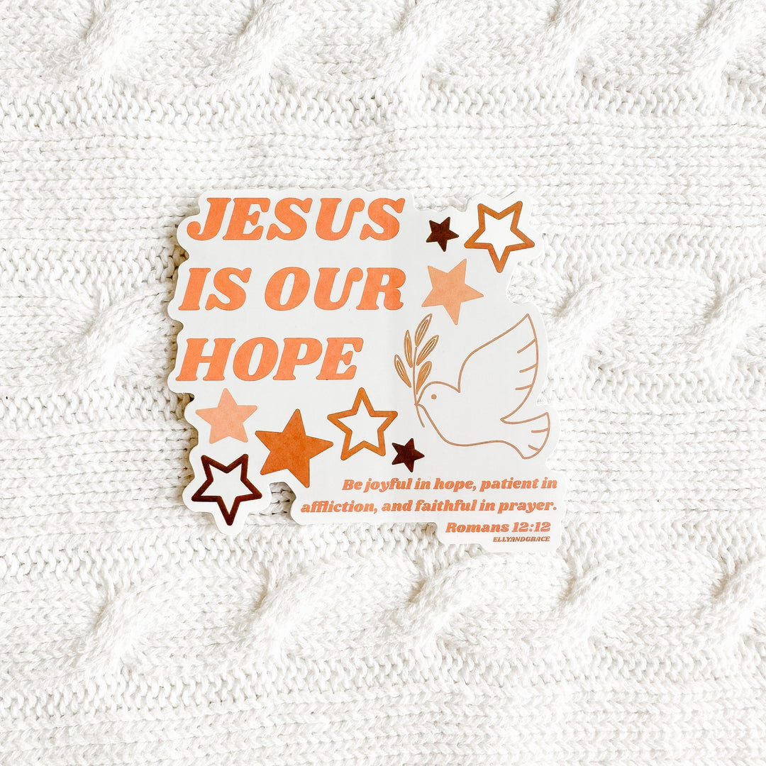 ellyandgrace Single Sticker Jesus Is Our Hope Sticker