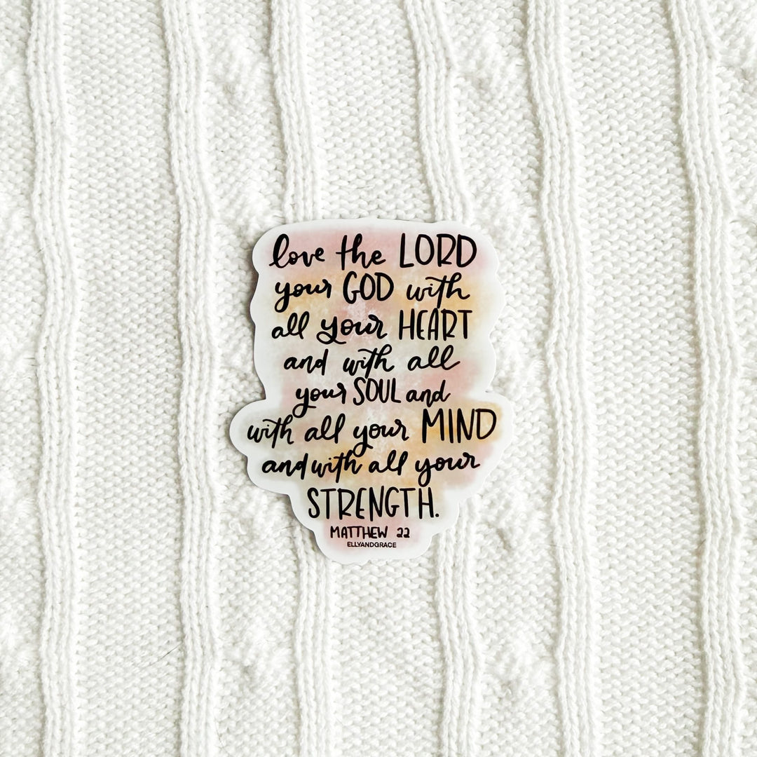 ellyandgrace Single Sticker Matthew 22 Sticker