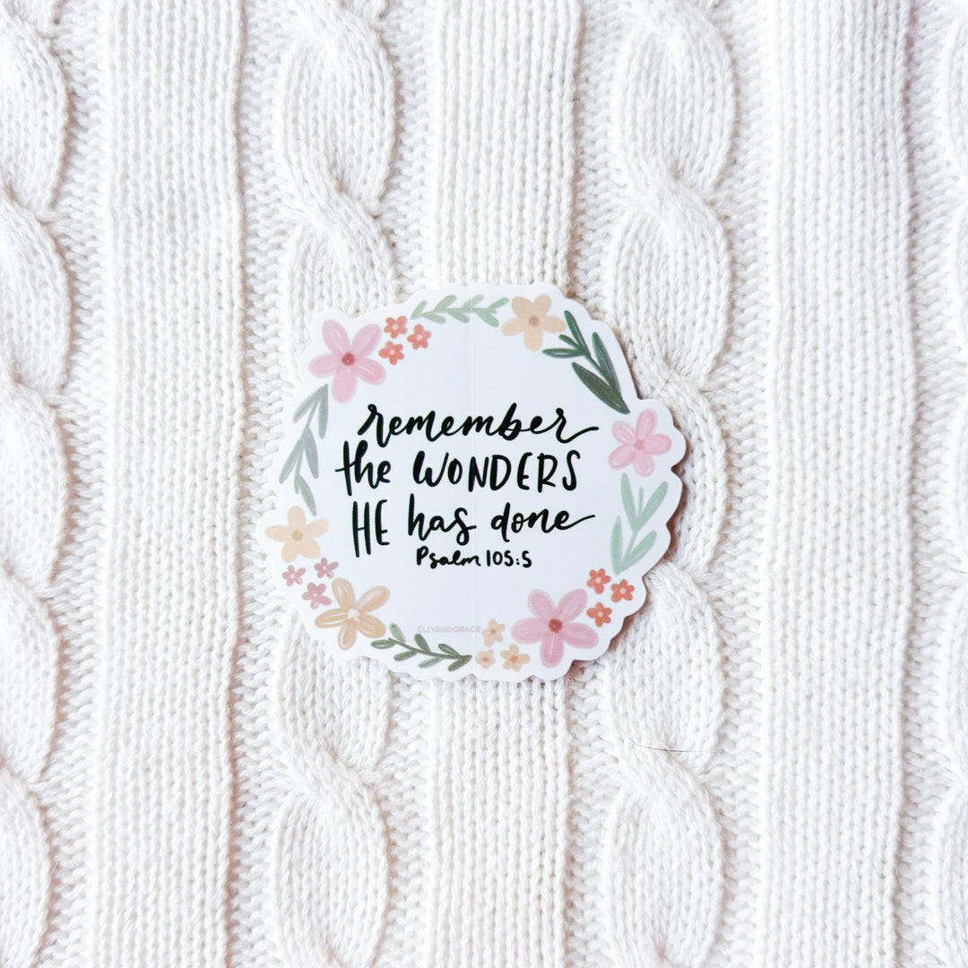 ellyandgrace Single Sticker Remember the Wonders Sticker