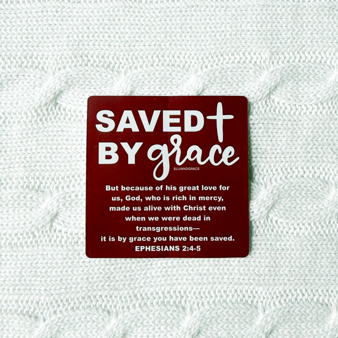 ellyandgrace Single Sticker Saved By Grace Sticker