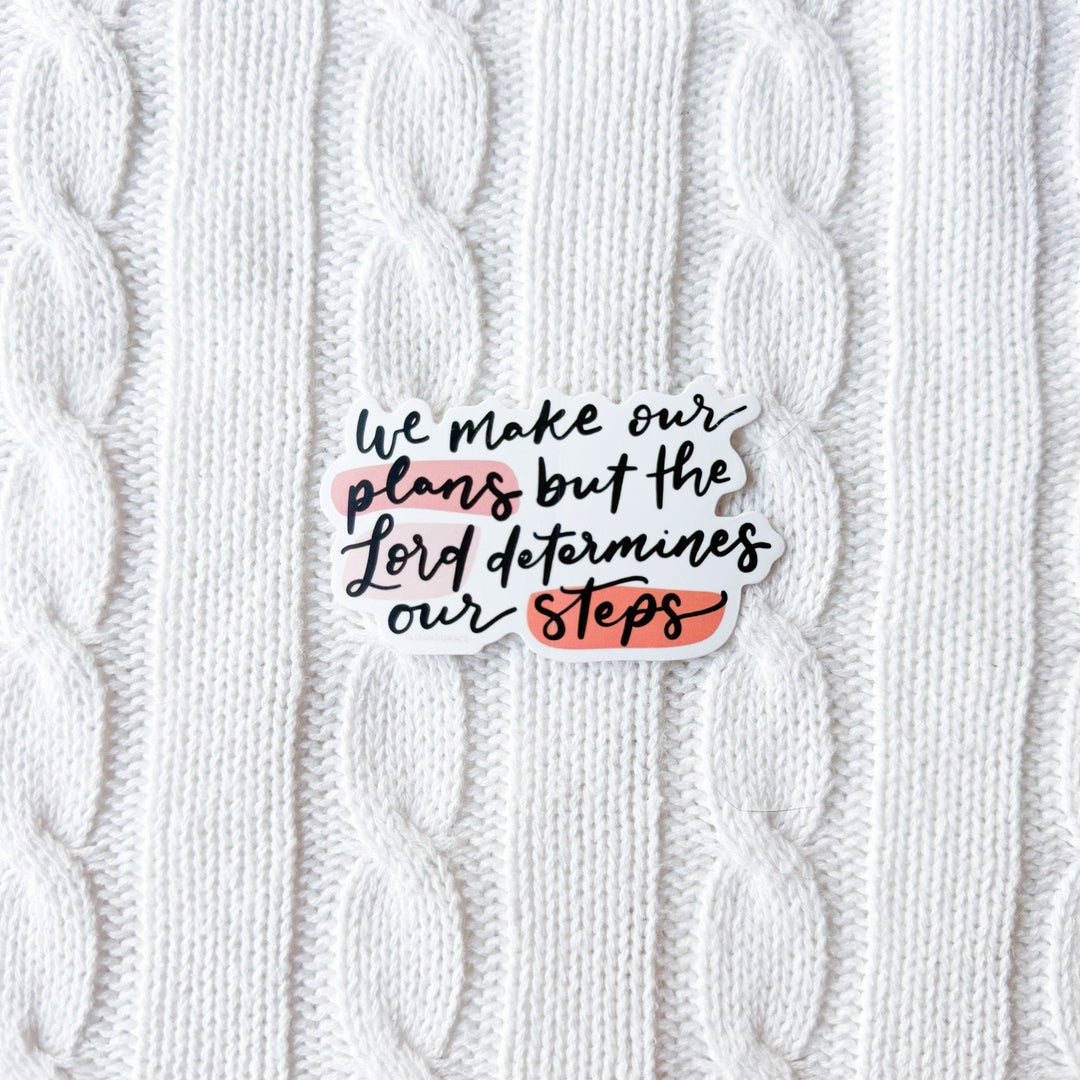 ellyandgrace Single Sticker The Lord Determines Our Steps Sticker