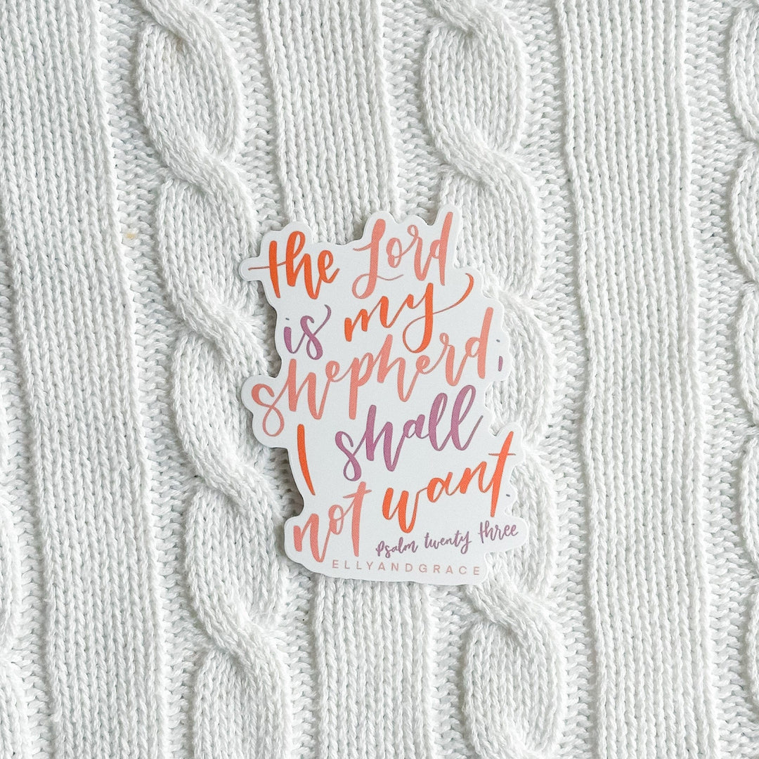 ellyandgrace Single Sticker The Lord Is My Shepherd Sticker