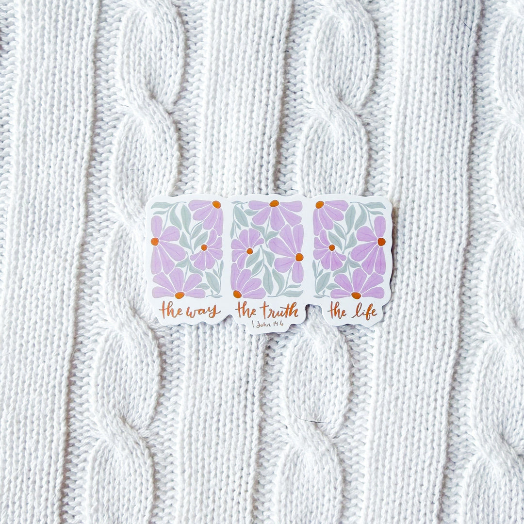 ellyandgrace Single Sticker The Way The Truth The Life Sticker