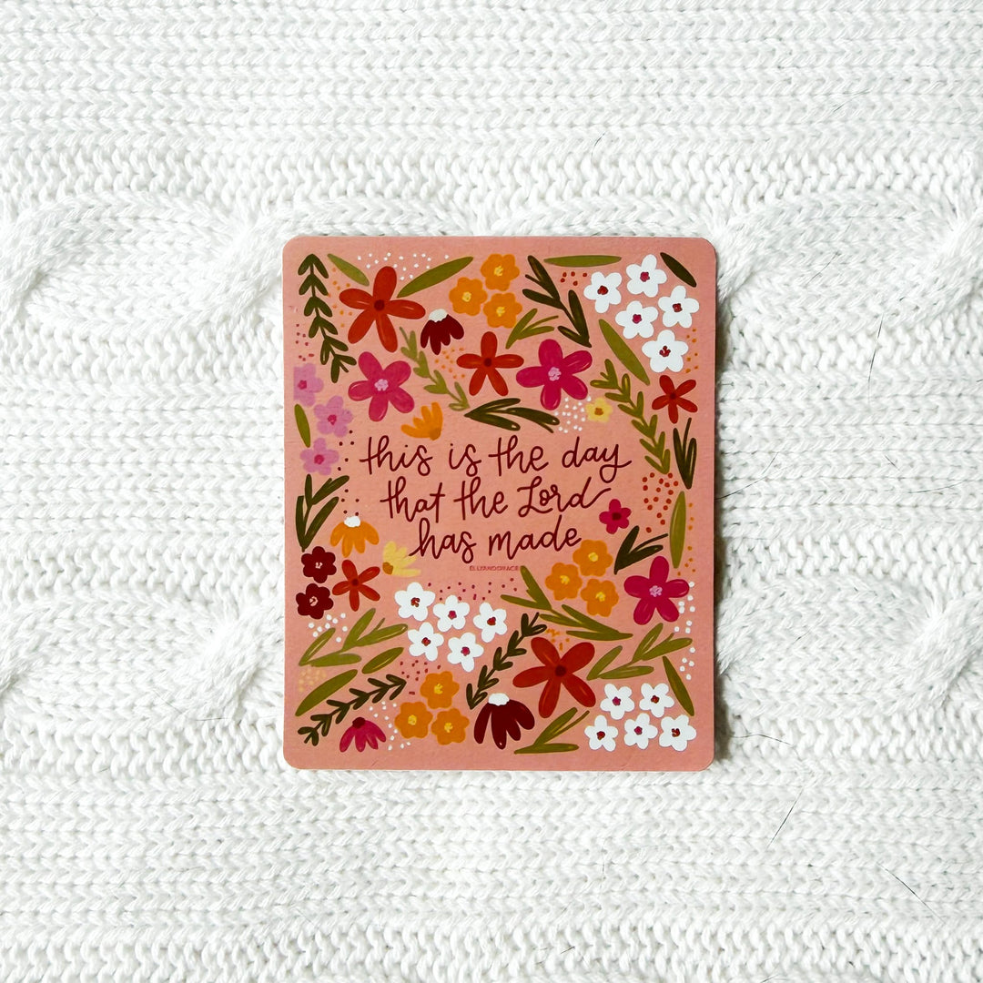 ellyandgrace Single Sticker This Is The Day The Lord Has Made Sticker