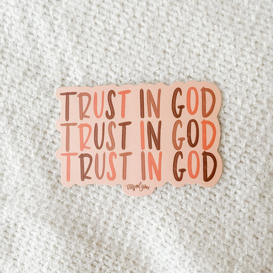 ellyandgrace Single Sticker Trust In God Sticker