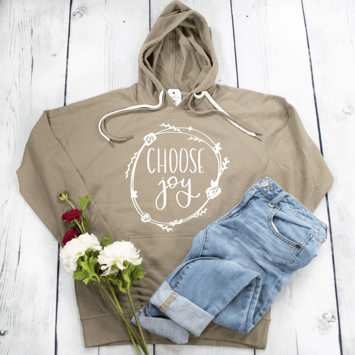 ellyandgrace SS1000 Choose Joy Lightweight Terry Hoodie