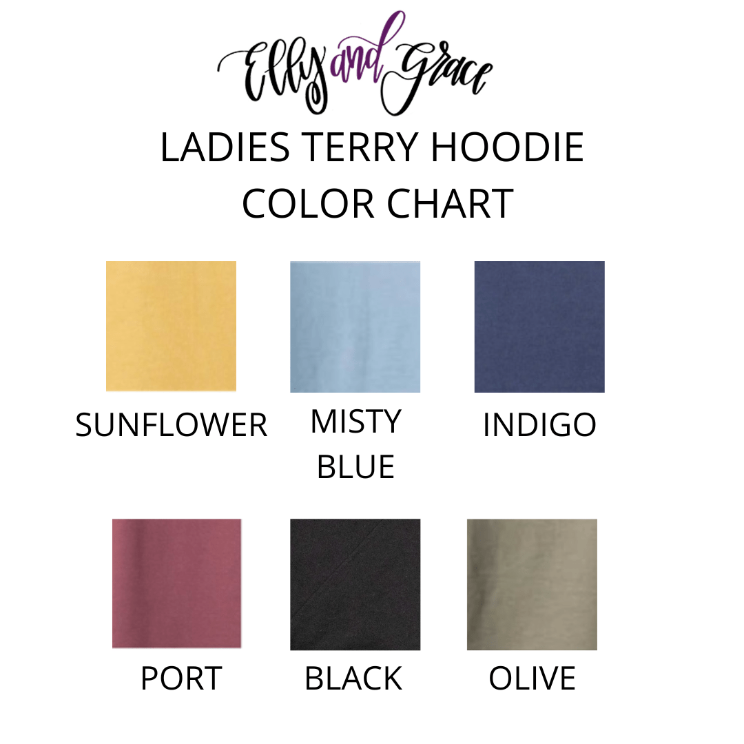 ellyandgrace SS1000 Did You Say? Fall Lightweight Terry Hoodie