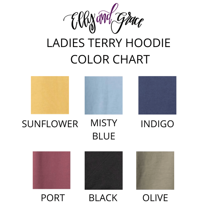 ellyandgrace SS1000 Did You Say? Fall Lightweight Terry Hoodie