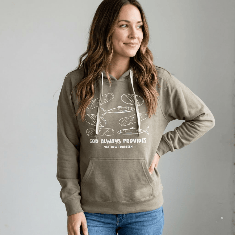 ellyandgrace SS1000 God Always Provides Lightweight Terry Hoodie