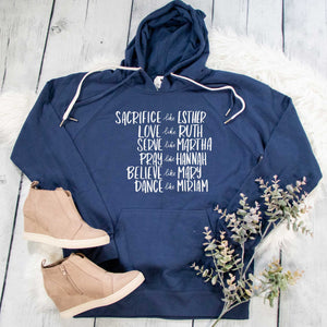 Women of the Bible Lightweight Terry Hoodie