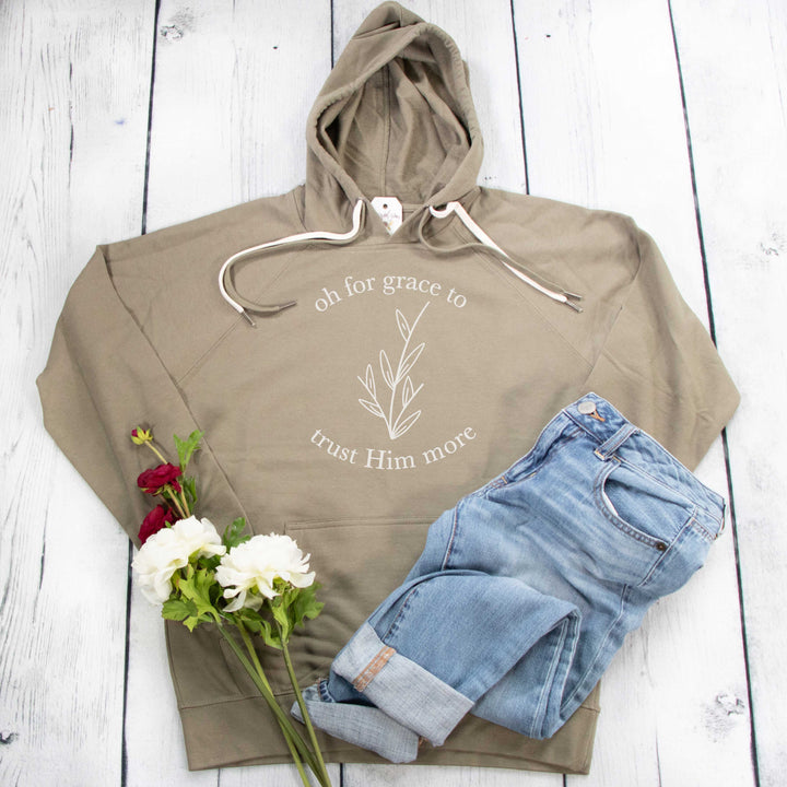 ellyandgrace SS1000 Oh for Grace to Trust Him More Lightweight Terry Hoodie