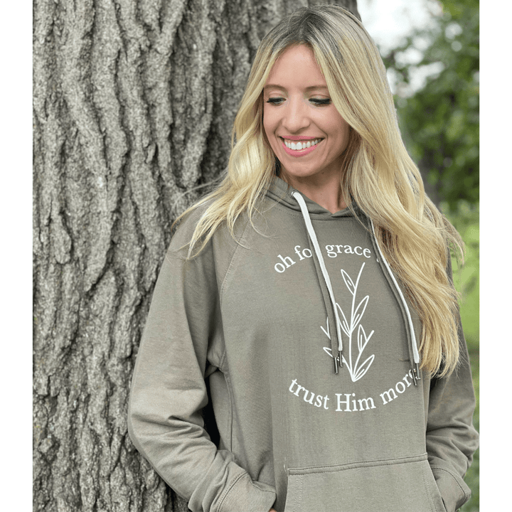 ellyandgrace SS1000 Oh for Grace to Trust Him More Lightweight Terry Hoodie