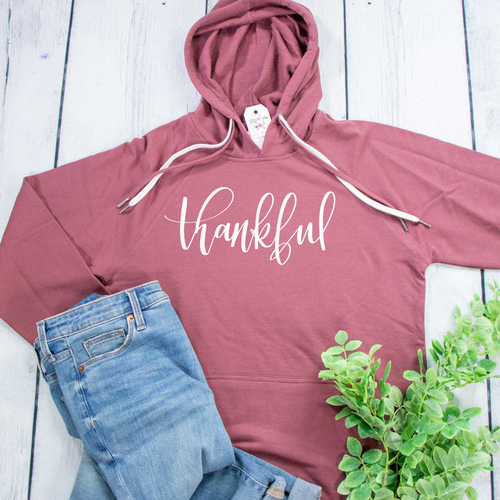 ellyandgrace SS1000 Thankful Lightweight Terry Hoodie