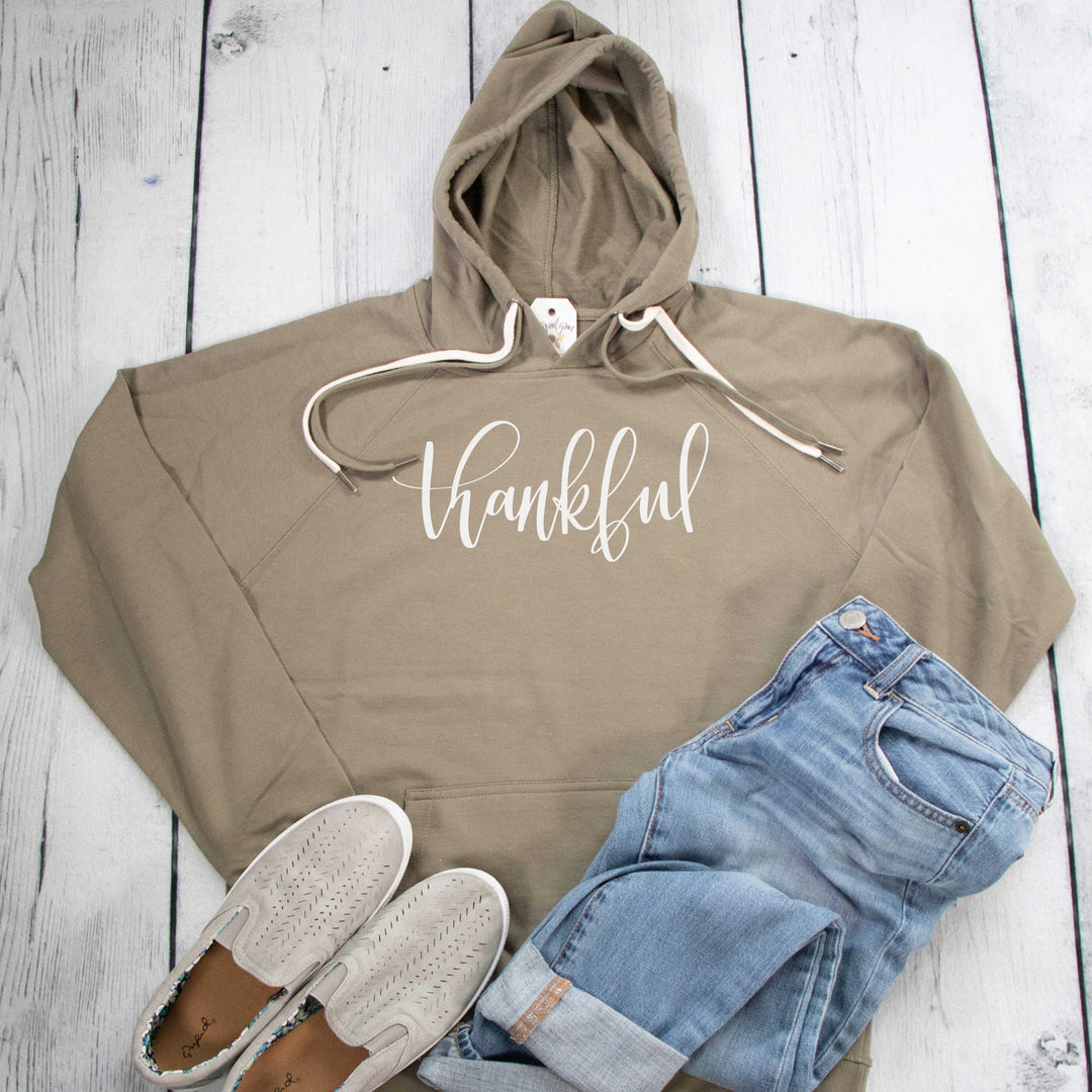 ellyandgrace SS1000 Thankful Lightweight Terry Hoodie