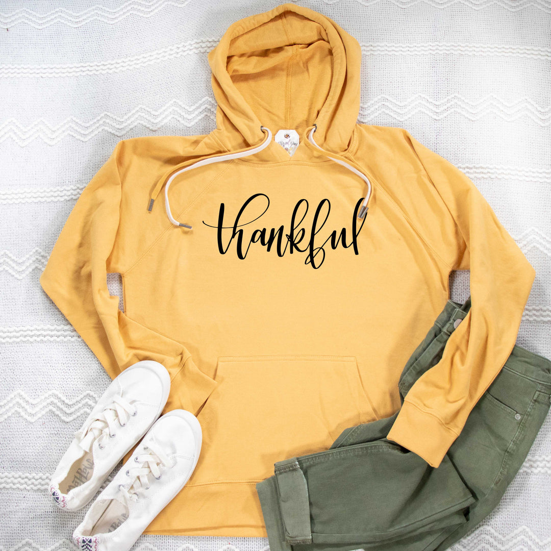 ellyandgrace SS1000 Thankful Lightweight Terry Hoodie