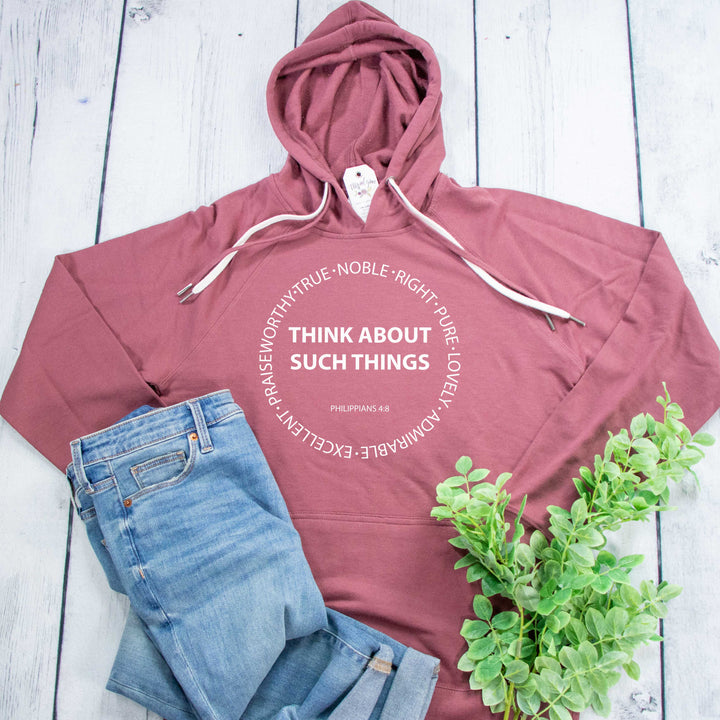 ellyandgrace SS1000 Think About Such Things Lightweight Terry Hoodie